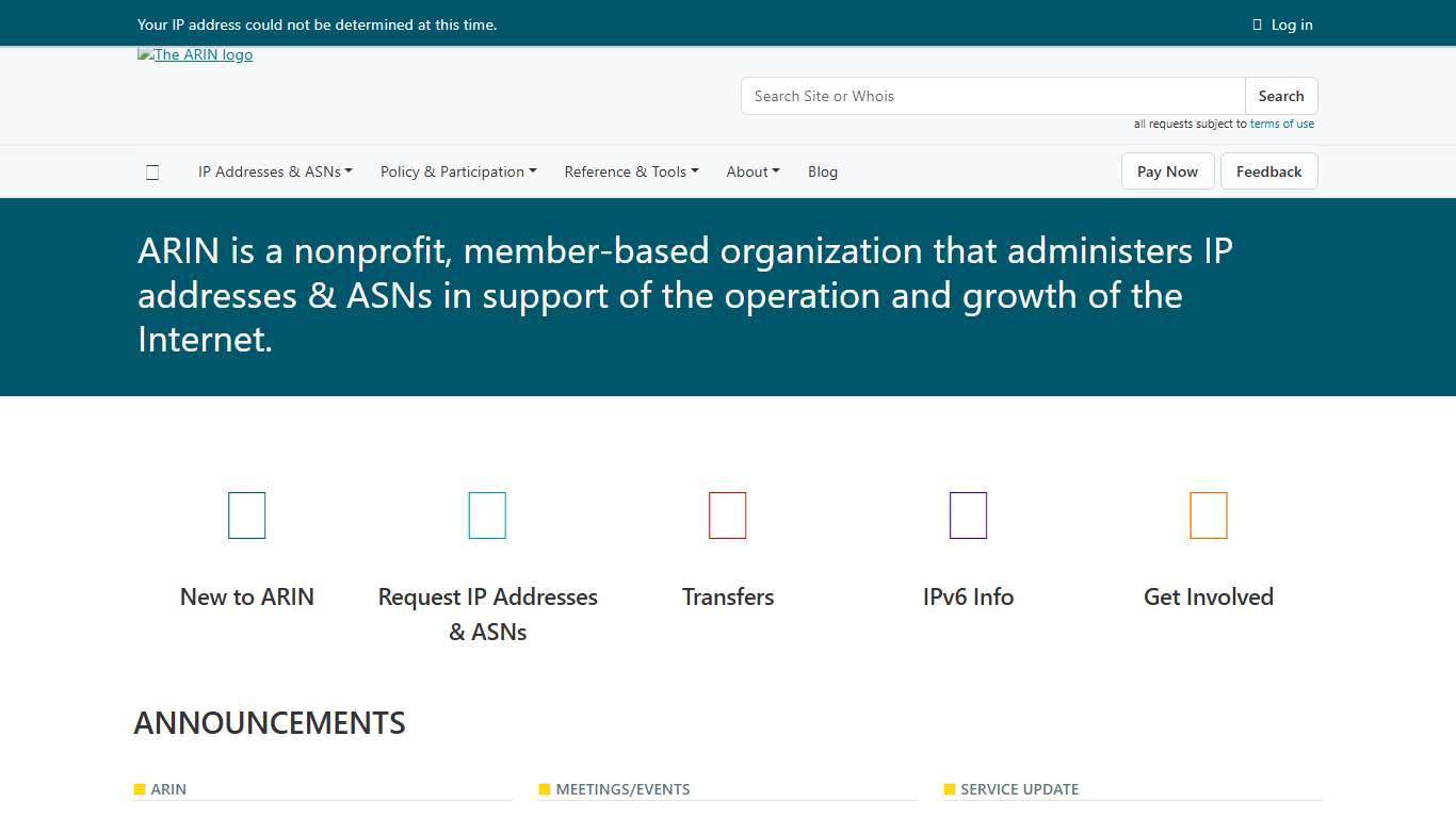 American Registry for Internet Numbers